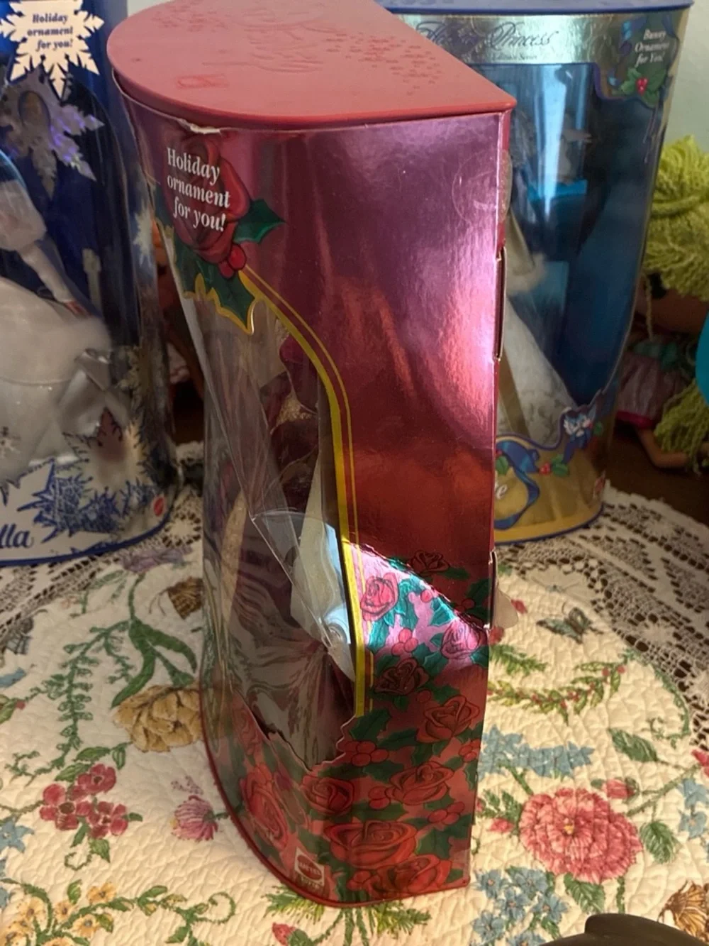 Disney Beauty and the Beast Belle Doll - Red & Gold Holiday Gown